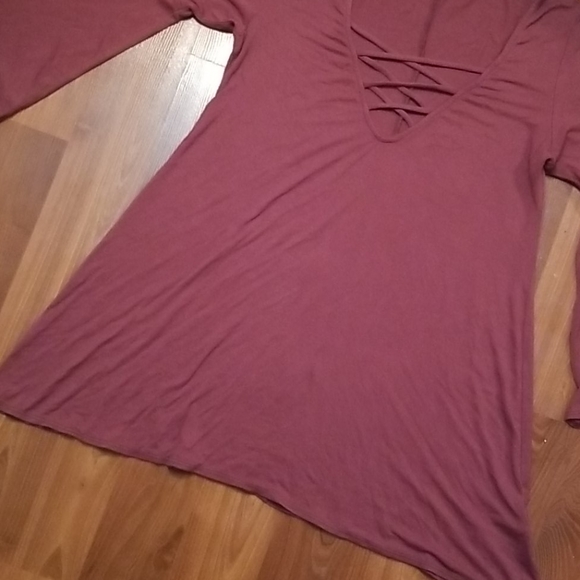 U.O / ECOTE BONITA TUNIC IN RED BRICK COLOR - Picture 4 of 8